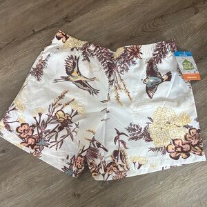 Columbia White Floral Print Women Shorts Sandy river 111 new